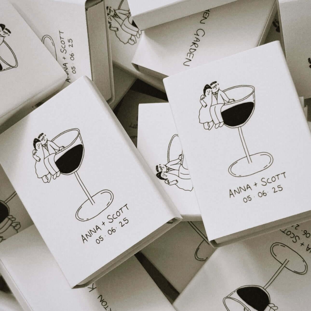 Custom Wedding Matchboxes | Hand - Illustrated, Elegant & Personal - The Laldie