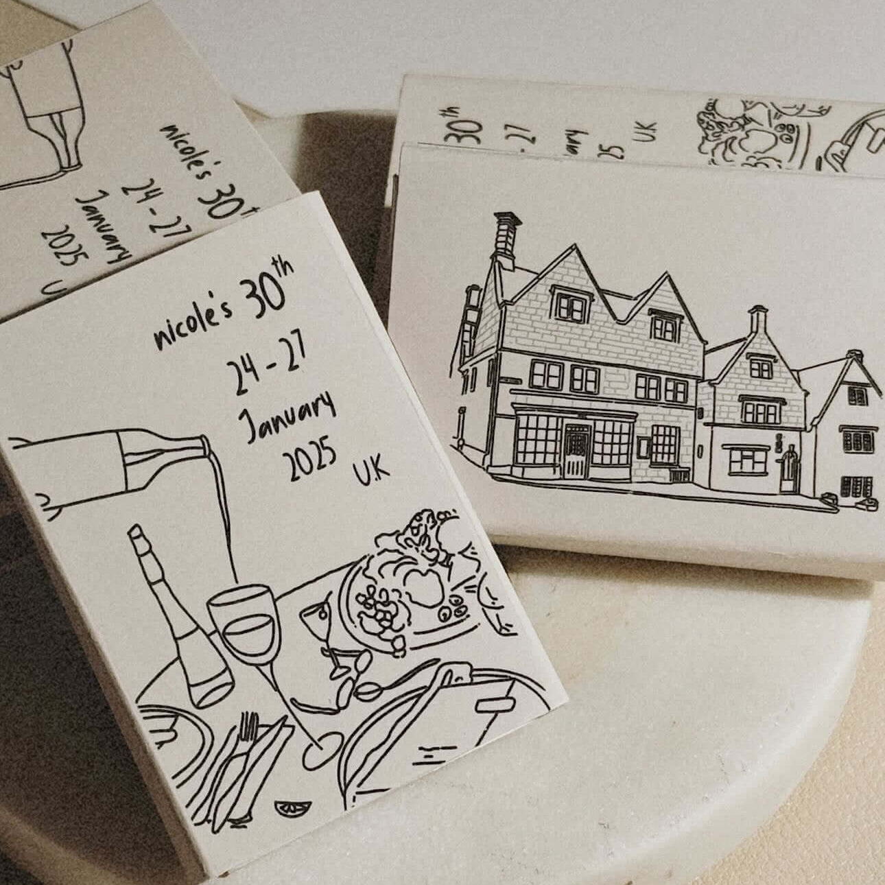 Custom Wedding Matchboxes | Hand - Illustrated, Elegant & Personal - The Laldie
