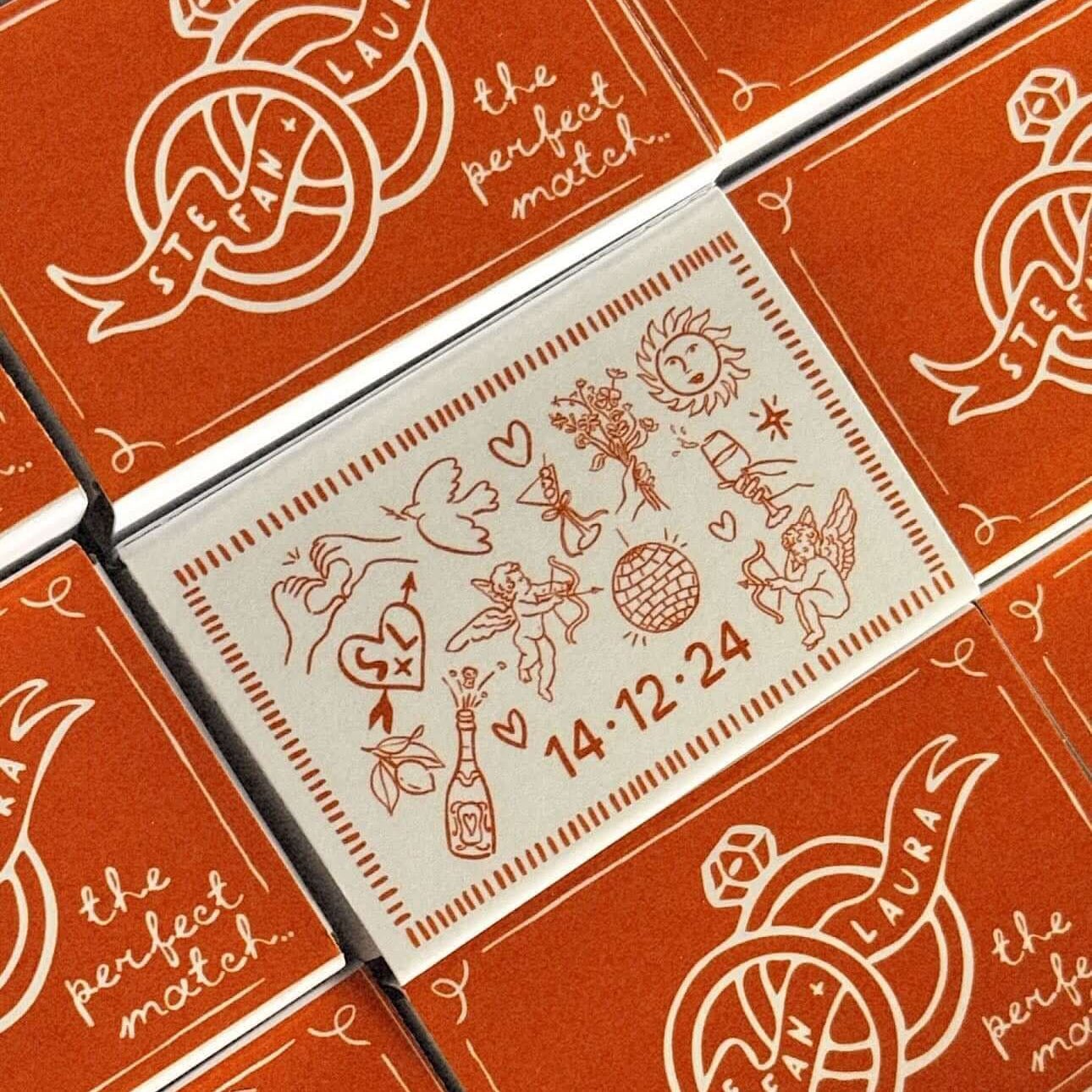 Custom Wedding Matchboxes | Hand - Illustrated, Elegant & Personal - The Laldie